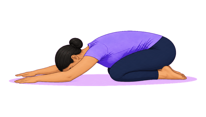 Child’s Pose exercise illustration