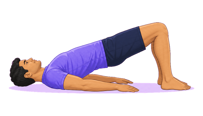 Glute Bridge exercise illustration