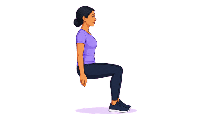 Wall Sit exercise illustration